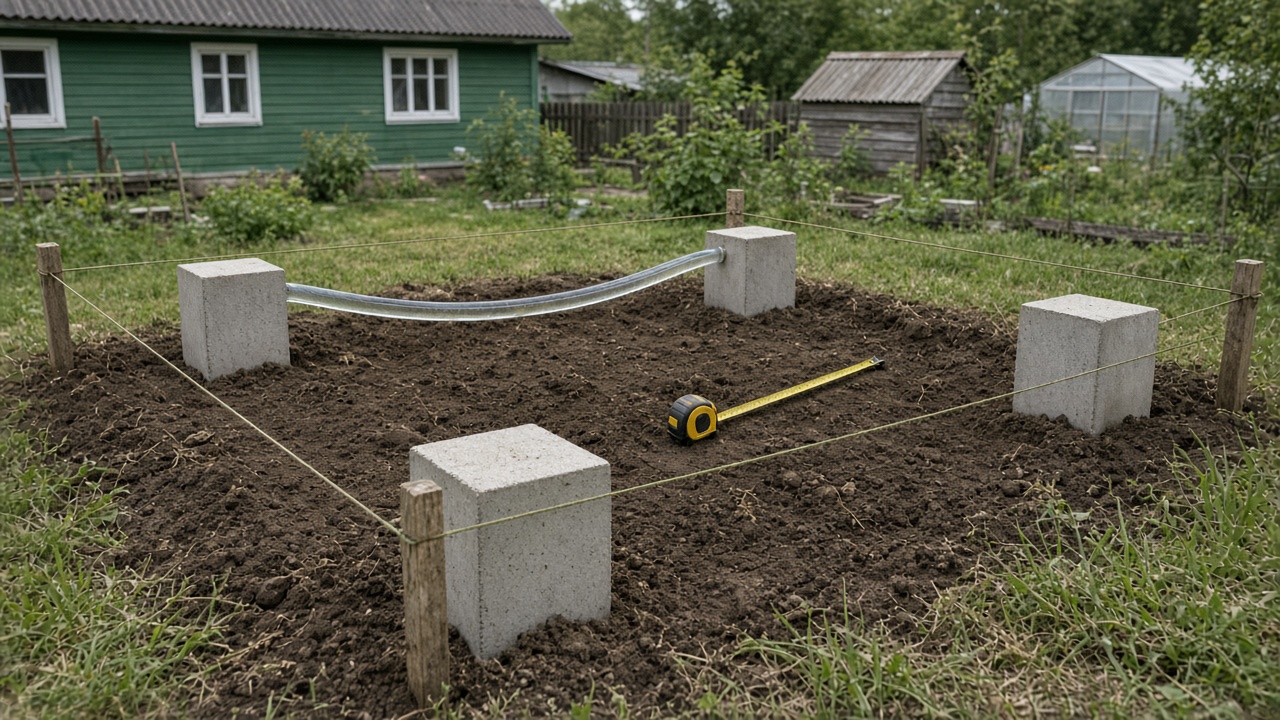 Разметка и гидроуровень