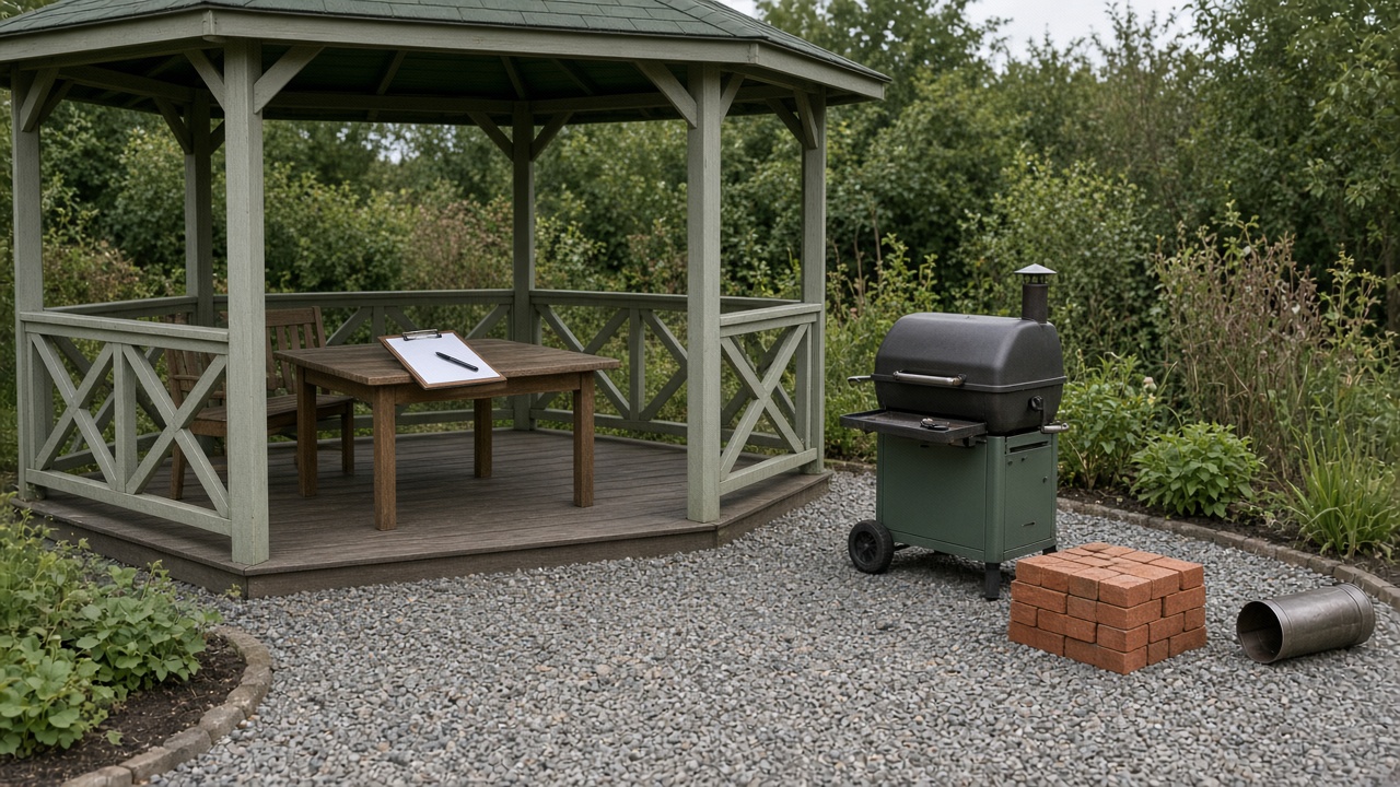 Выбор беседки: сценарий, дым, основание, смета, СНТ