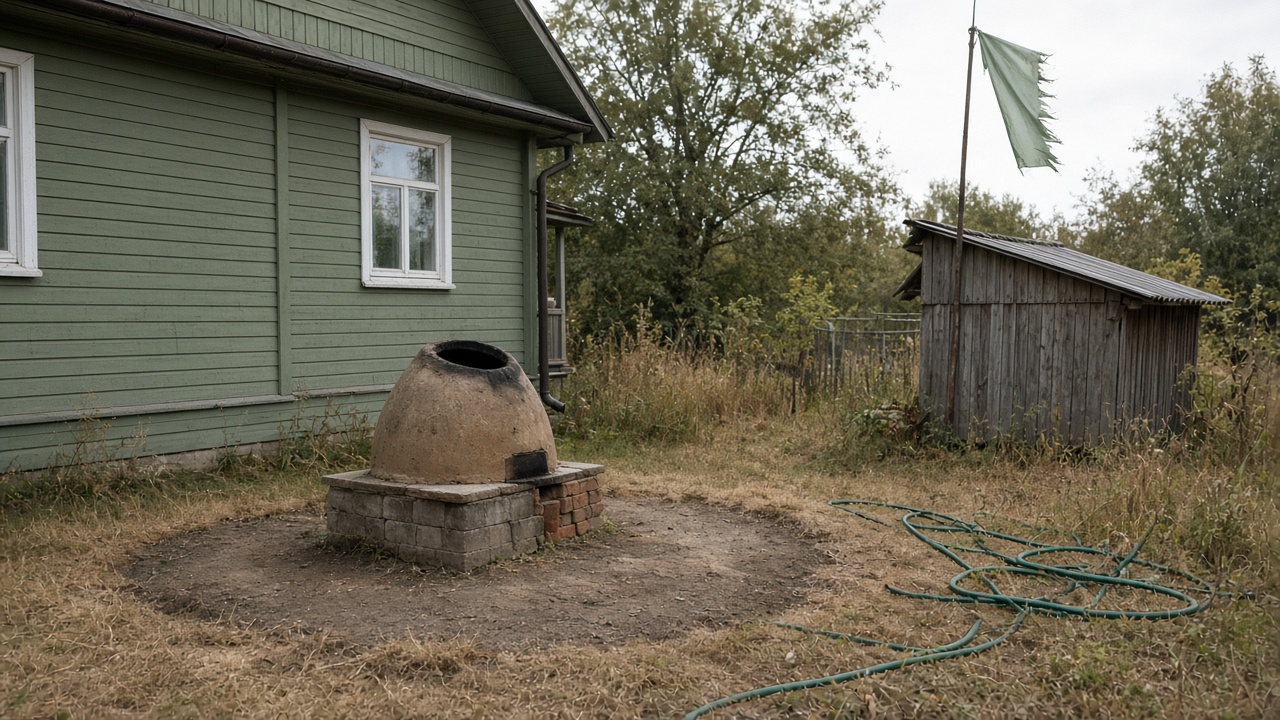 Тандыр с подветренной стороны