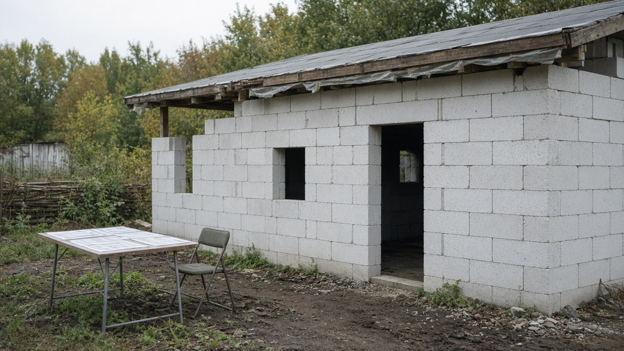 Коробка из полистиролбетона и размытые вилки сметы