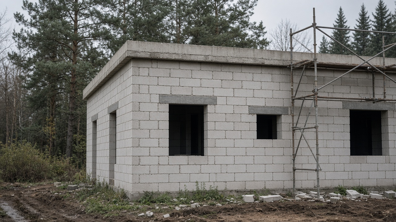 Газобетонная коробка с перемычками