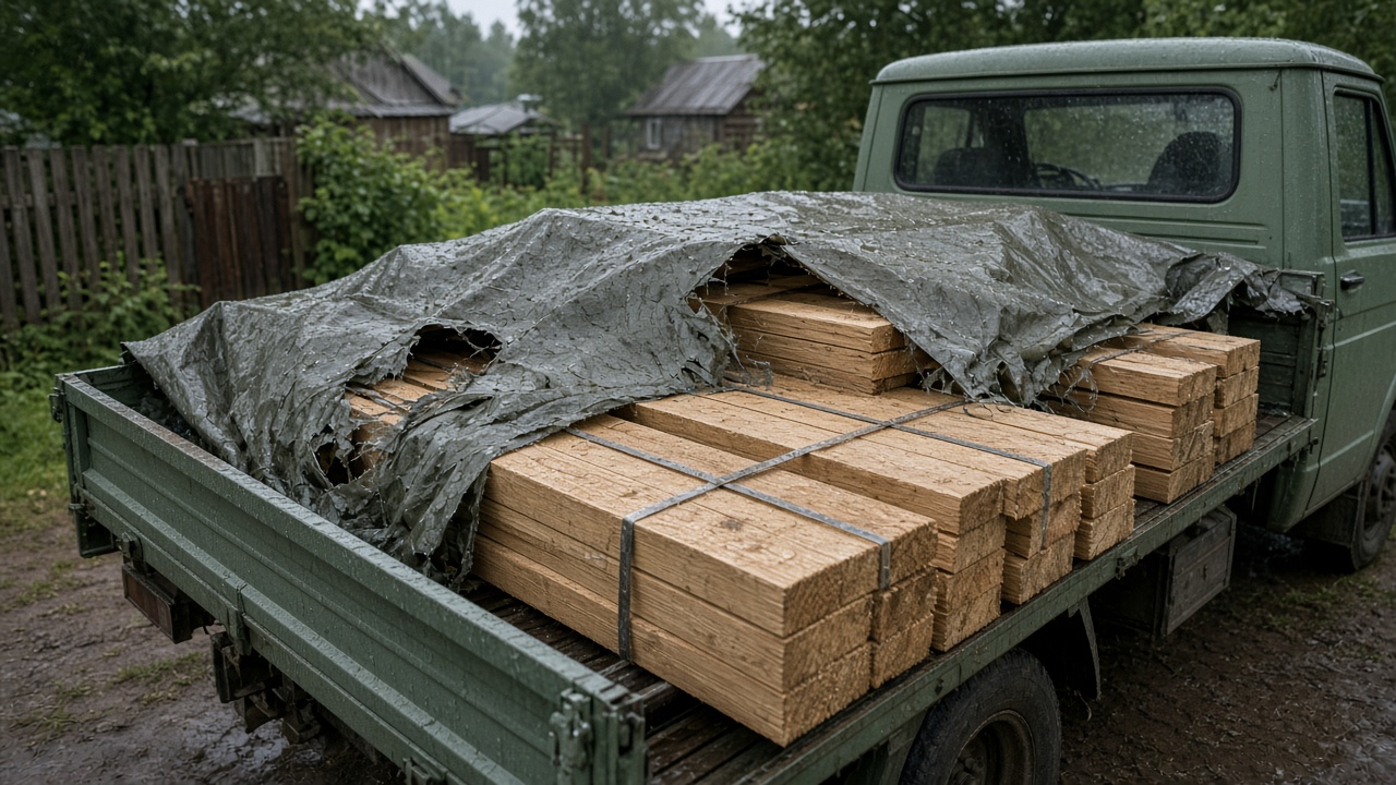 Мокрый груз в кузове