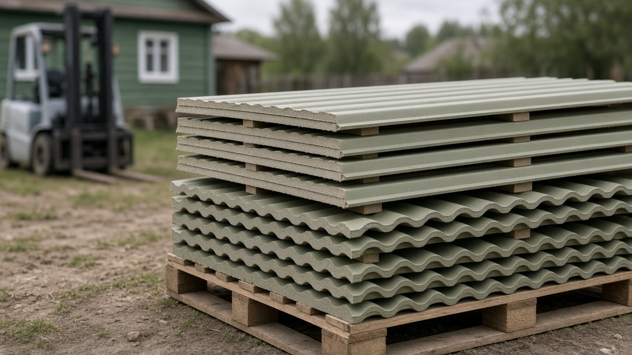 Стеновая и кровельная панели на поддоне