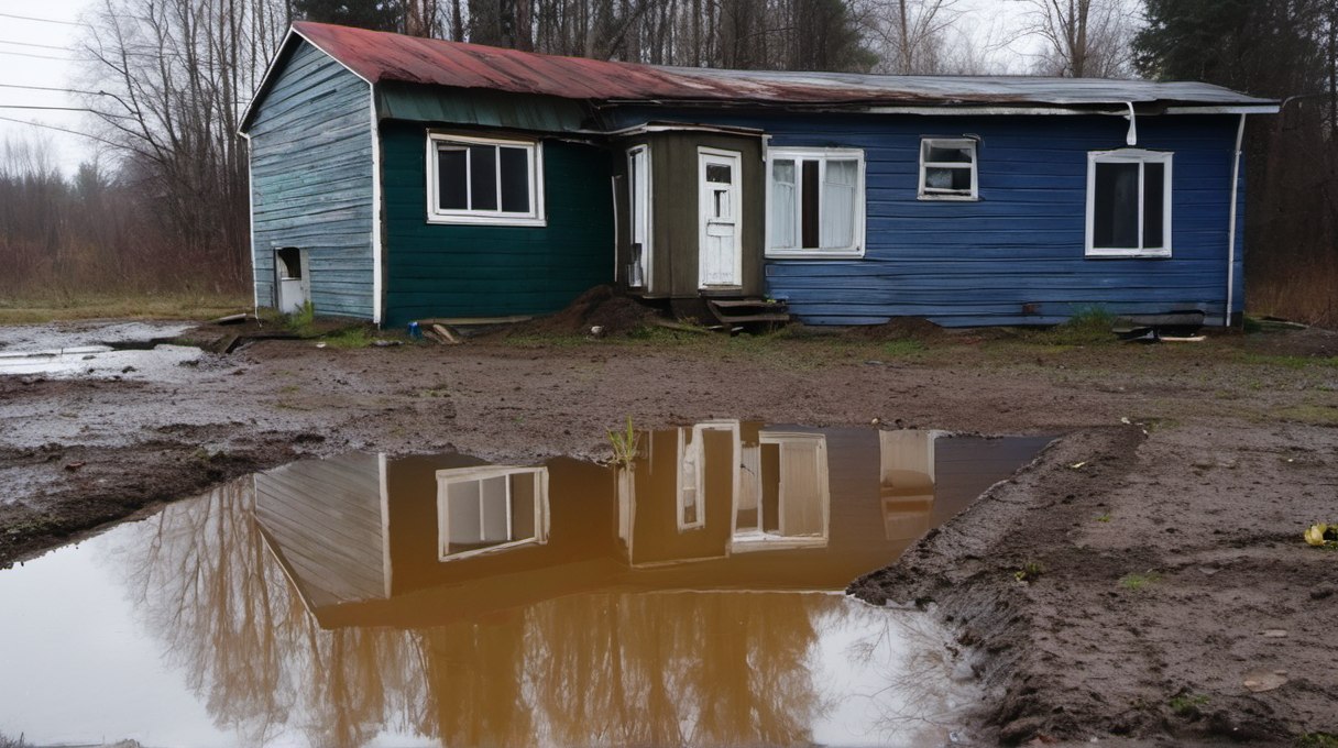 Вода стоит у фундамента