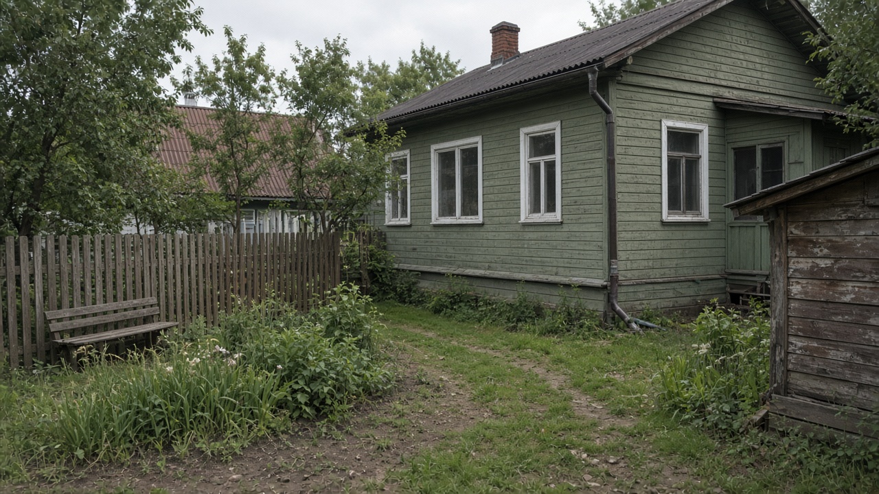 Дом без свежих строительных лесов