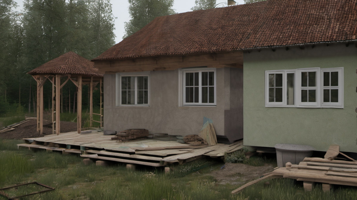 Подготовка основания и установка лаг