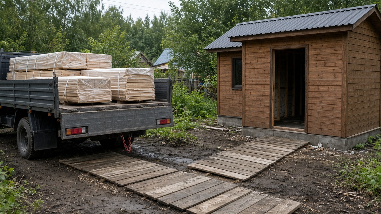 Доставка материалов на участок